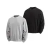 Sudadera Básica de Punto Tipo Polar con Cuello Redondo para Hombre SANHOMME, Estilo Americano Moderna Holgada Camiseta Base 61875