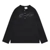 SAVAGEBASE Camiseta básica de manga larga estilo vintage americano 2026 nuevo modelo primavera/otoño Camiseta para hombre con cuello Henry y textura