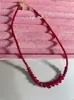 Collar de Ágata Roja con Cuentas Otoño e Invierno Nuevo 2024 Cadena de Lana Explosiva Accesorios Cadena de Collar para Mujer Cadena de Clavícula de Lujo Ligero de Nicho