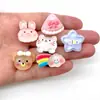 Set de 10 piezas de dijes para zapatos lindos y de aspecto fresco, incluyendo accesorios para zapatos de bricolaje de colores del arcoíris para sandalias y chanclas