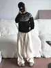 Suéter de Tricô Jacquard Fair Isle Estilo Old Money para Homens e Mulheres, Outono Preguiçoso e Relaxado Tricô Retrô Americano