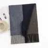 Novo Cachecol Acolchoado Masculino de Imitação de Caxemira para o Inverno Moda Europeia e Americana para o Dia a Dia Cachecol de Pescoço à Prova de Frio Echarpe Quente