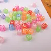 Contas Quadradas de Letras Sorridentes Material para Miçangas Corrente de Celular Ins Contas Joias DIY Acessórios para Pulseira Colar Colorido