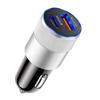 Cargador de Coche Metálico USB+PD de 3.1A Aleación de Aluminio Acero Cañón de Batería Teléfono Móvil Cargador de Coche de 48W Venta al por Mayor Transfronteriza