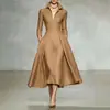 Otoño 2026 Nuevo Vestido de Moda Casual Versátil para Mujer de Comercio Exterior Europeo y Americano Elegante de Corte Ajustado Largo