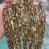 Piedra de Pino Imperial natural multicolor rectangular 4*13mm cuentas tubo pulsera diy collar clavícula joyería punto mayoreo