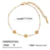 Pulsera de Acero Inoxidable con Pedrería y Piedra Natural Versátil Personalizada Corazón Concha Flor 25 Estilos Nuevos Productos Hechos a Mano Procesamiento OEM