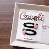 Novo Estilo Coreano Crianças Outono Inicial Lã Crochê à Mão Mini Frutas BB Clip Meninas Simples Adulto Conjunto de Faixa de Cabeça