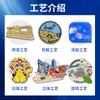 Imanes de Metal Personalizados para Refrigerador Culturales y Creativos de Ciudad Tangjia Pueblo Antiguo Flor de Cerezo de Wuhan Estilo Nacional de Pekín Imanes Pintados con Purpurina