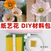 Pacote de Material de Flor de Papel Artesanal Conjunto Completo de Papoula Grande DIY Artesanal Papel Amassado à Mão Molde de Flor Grande Metabo