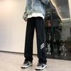 Calças jeans masculinas outono e inverno, estilo europeu e americano, estilo high street, calças retas soltas, calças casuais de perna larga de alta qualidade e da moda