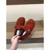 Zapatos planos rojos Birkenstock para mujer, otoño e invierno 2025, forrados de felpa, zapatos cálidos peludos, mocasines de algodón