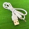 Cable de Carga Mono DC con Pin de 2.5 mm 50 cm Blanco 50 cm Cable de Carga con Pin de 2.5 mm Expuesto 14 mm