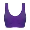 Ropa interior deportiva cruzada sin relleno para tallas grandes para mujer, Chaleco de una sola capa estilo chaleco, Sujetador de confort para dormir sin aro