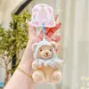 Jinnew Original Série Jardim Ursinho Bella - Pingente Chaveiro Pelúcia Fada Chapéu Pequeno Boneca Criativa Pequeno Presente