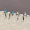 Orejas de Gatito Azules Lindas Cartílago Nicho Clip de Hueso de Oreja de Gama Alta Ropa de Trabajo Sencilla Versátil Personalizado Único Pendientes