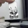 Pendientes de Cristal de Cubo de Azúcar con Lentejuelas Plateadas para Mujer 2025 Nuevo Estilo Exquisitos de Alta Gama Lujo Accesible Pendientes de Diseño de Nicho Tendencia