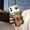 Adequado para Capa de Celular Vivo, Tendência Fofo Animal de Estimação Foto Selfie Gato Porta-Moedas Cartão Digital Cachorro Homens e Mulheres Casal