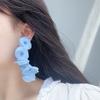 Pendientes de malla estilo Mori, estilo vacacional grandioso, pendientes de pétalos, pendientes de vitalidad fresca, joyería para orejas llamativa para mujer