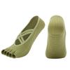 [Venta al por mayor de fábrica] Calcetines de yoga de cinco dedos con doble tira cruzada, calcetines de moda sin espalda para danza, calcetines deportivos para fitness en interiores