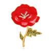 Reina de Inglaterra con broche de alta calidad con diamantes de imitación novia broche de amapola de diamantes al por mayor suministro al contado