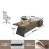 Mesa de Escritório de Luxo Leve Simples Moderna Sensação de Alto Padrão Gerente Presidente Mesa para Uma Pessoa Pequena Grande Mesa Executiva com Armário Lateral