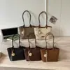 Bolso tejido retro para mujer 2026 nueva moda bolsa de hombro de gran capacidad estilo coreano bolso tote de moda