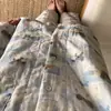 Pijama suave y lindo de koala de dibujos animados para mujer, nuevo conjunto de otoño de manga larga y pantalón largo, corte holgado, talla grande, conjunto de loungewear agradable para la piel, adecuado para usar fuera