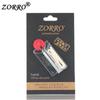 Fragrância Zorro Frasco Pequeno Universal Zp Isqueiro Querosene Fragrância Transparente Vermelho e Azul Três Cores Querosene Atacado Pederneira