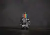 Estilo Punk Hip-Hop Europeo y Americano Robot Electrónico Pequeño Colgante de Collar Arcoíris Cadena para Suéter Marca de Moda para Hombres y Mujeres