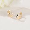Hebilla de Oreja de Oro de 14K Pendientes Colgantes Nuevos de Invierno para Mujer Estrella Goteo Aceite Corazón Aro de Oreja Hebilla de Oreja para Pareja Libre para Dormir