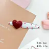 Popular Pasador de Corazón Rojo Estilo Retro Europeo y Americano Pasador Ondulado Pinza de Pato Pinza Lateral para Flequillo de Mujer Accesorios para el Cabello Tocado