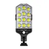 Luz solar de jardim doméstica, poste de luz solar integrado para jardim de vila, luz de parede externa com sensor de movimento e controle remoto
