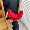 Bolsa Feminina Estilo Vintage para Outono e Inverno 2025, Novo Design de Nicho de Moda, Bolsa Transversal Corneto com Sensação de Bolsa Dumpling de Alta Qualidade