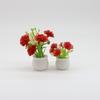 Casa de muñecas casa de muñecas accesorios maceta mini modelo simulación planta pequeña en maceta micro-paisaje adornos planta con flores en maceta
