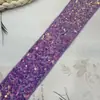 Renda Brilhante com Lantejoulas e Contas Bordadas à Mão, Largura 4cm, Acabamento para Vestido de Noiva DIY, Decoração de Cinto, Material para Palco