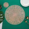 Nuevo patrón de explosión manteles individuales de PVC posavasos aislamiento térmico tapete para tazón lavado antiquemaduras creativo tapete de mesa color sólido moda simple