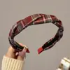 Diadema de Cuadros Envueltos con Dientes Ondulados Estilo Coreano para Mujeres para Mostrar Volumen del Cabello y Diadema Esponjosa para el Viaje Diario y para Llevar Pasadores y Accesorios para el Cabello