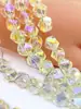 Al por mayor 6/8/10 mm Cuentas de cristal retorcidas cuentas sueltas diy vidrio galvanizado Pulsera AB viral accesorios para ropa y joyería