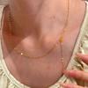 Un Collar de Copo de Nieve de Dos Usos, Cadena Clavicular Larga con Borla en Forma de Y Brillante, Accesorios de Cadena Tipo Hoja de Alta Gama al por Mayor