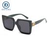 Shake tone lentes de sol polarizados para mujer con degradado bicolor, moda, logo grande, punto 2210