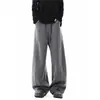 Pantalones de chándal para hombre con dobladillo curvo estilo Old Money, Pantalones deportivos Hip Hop de alta calle americana, Pantalones rectos holgados de pierna ancha para primavera y otoño