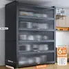 Novo Rack de Armazenamento para Cozinha, Armário de Armazenamento Multicamadas de Chão, Multifuncional para Micro-ondas, Aparador, Armário, Armário de Armazenamento