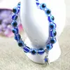 Pulsera de mano de la mano de Fátima azul retro directa de fábrica, cuerda de mano con cuentas de ojos malignos, joyería al por mayor