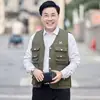 Ropa para Hombres de Mediana Edad y Mayores, Chaleco Multibolsillos Holgado Talla Grande, Chaleco para Hombre, Informal Pesca Exterior Ropa de Papá