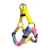 Arnés de Nylon con Gradiente para Perro Arnés Ajustable en Forma de Y para Mascota Arnés de Perro de Color de Contraste Colorido Venta al por Mayor