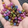Contas de jade com furo grande de quartzito, contas soltas de jade com múltiplas contas, turmalina de imitação, anéis redondos vermelho rosa, azuis, verdes, anéis para pendurar, espaçadores e contas
