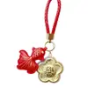 Llavero de Oro Puro 999 con Forma de Moneda Colgante para Bolso Venta al por Mayor Recuerdo Promoción en Transmisión en Vivo Regalo