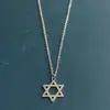 Comercio Exterior Transfronterizo Acero Inoxidable Acero de Titanio Estrella de Seis Puntas Collar Colgante Moda Hombres y Mujeres Sencillo Combinable para Todo DIY Accesorios de Joyería