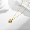 Acero de Titanio Amor Amor Lujo Ligero Elegante Magnífico Collar de Diamantes Cadena para Clavícula Versátil para Mujer Traje de Joyería de Acero Inoxidable